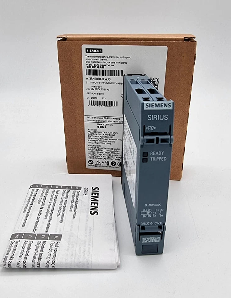 Siemens 3RN2010-1CW30 Thermistor-Motorschutzrelais Kompakt-Auswertegerät AC/DC with packaging and manual