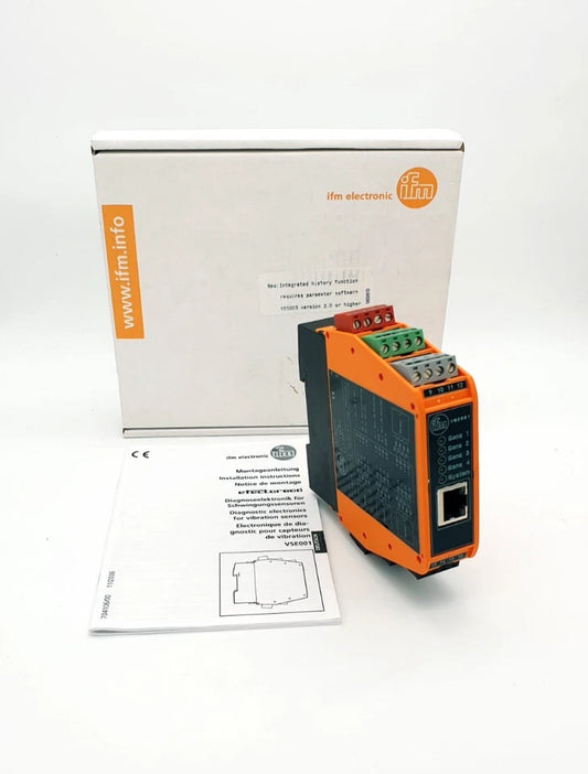 ifm VSE001 Diagnoseelektronik für Schwingungs-Sensoren in original packaging with instruction manual