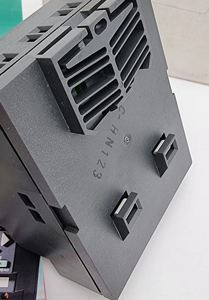 Back view of Siemens 6ED1052-1FB00-0BA0 LOGO! 230RC Logikmodul Display showing ventilation design.