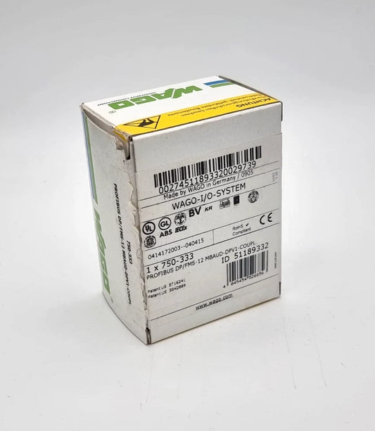 Wago 750-333 Feldbuskoppler PROFIBUS DP 2. Generation 12 MBd