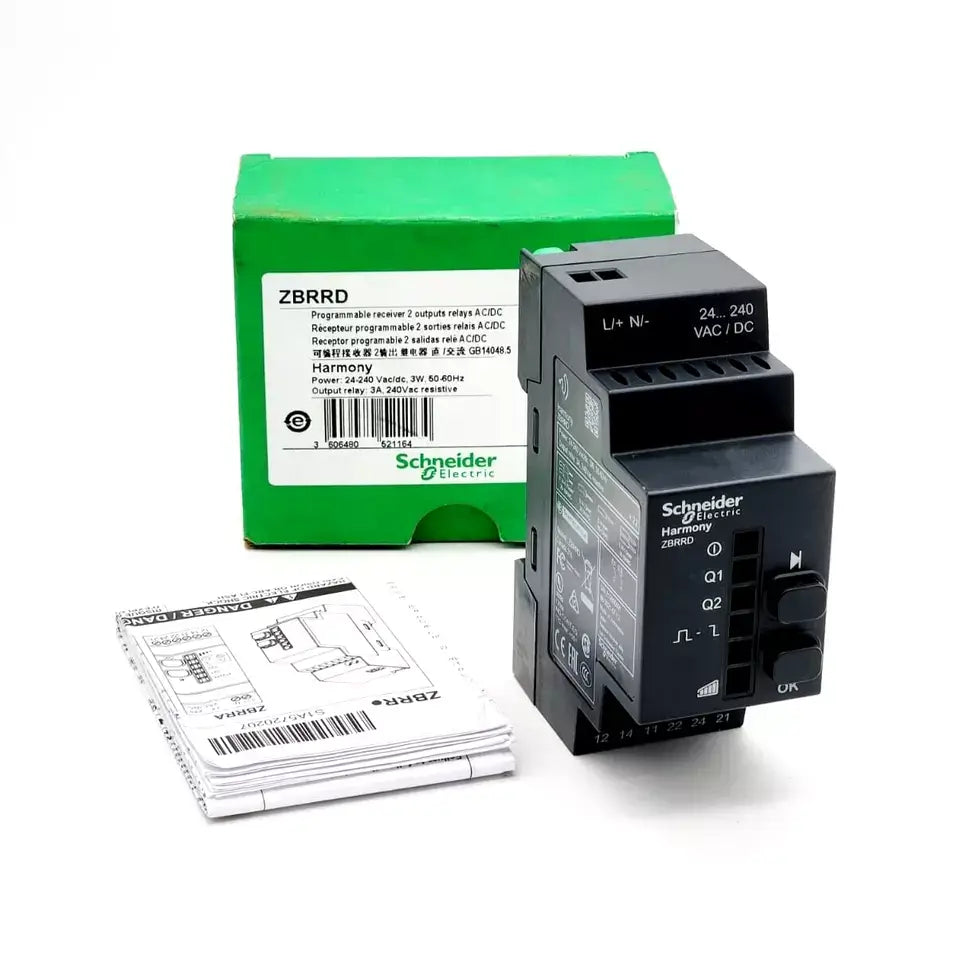 Schneider Electric ZBRRD Programmierbarer Empfänger Harmony 24-240V ACDC with packaging and manual
