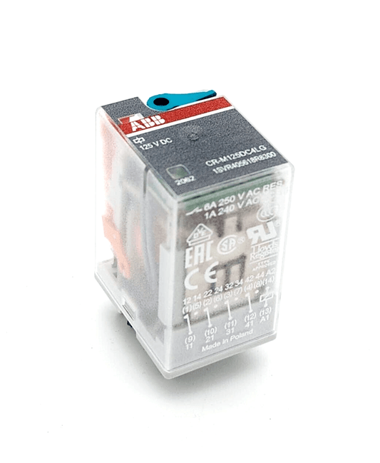 ABB 1SVR405618R8300 CR-M125DC4LG, Interface Relais, A1-A2=125VDC with LED and gold contacts, plug-in module