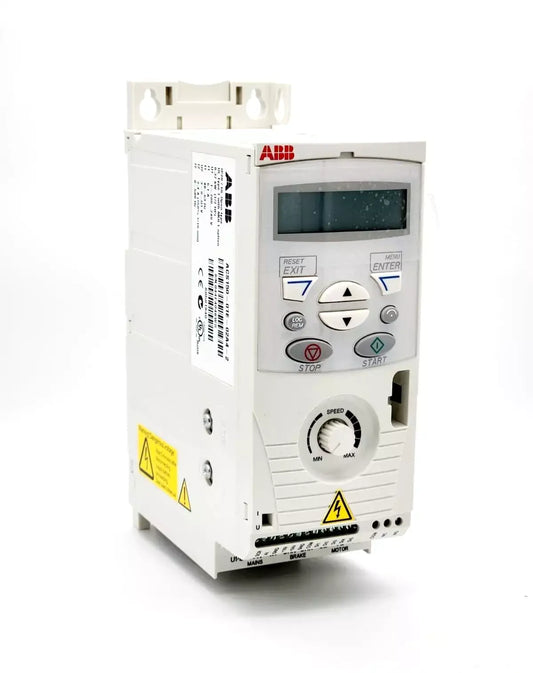 ABB ACS150-01E-02A4-2 Frequenzumrichter 0,37 kW 240 VAC / 2,4 A 500Hz, for AC motors, IP20, 500Hz, 239mm length.