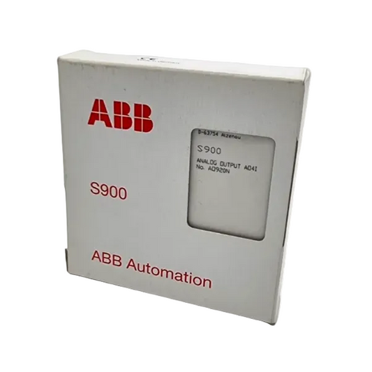 ABB AO920N ist ein 4-kanaliges Analogausgangsmodul der S900-Serie (Typ N) und dient zur präzisen Ausgabe von Stromsignalen für Aktuatoren.