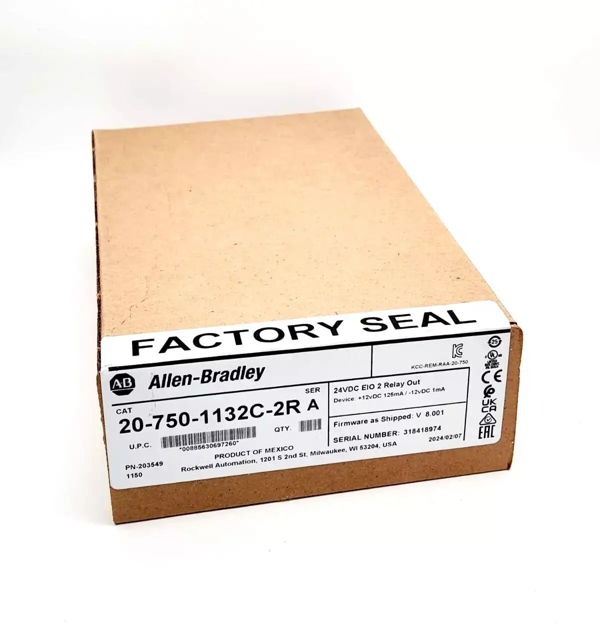 Allen-Bradley 20-750-1132C-2R PowerFlex 750 Series 24V DC EIO Kit sealed in factory packaging
