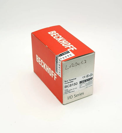 Beckhoff BC8150 Busklemmen-Controller RS232 | sealed in original packaging, front view of box with product label visible.