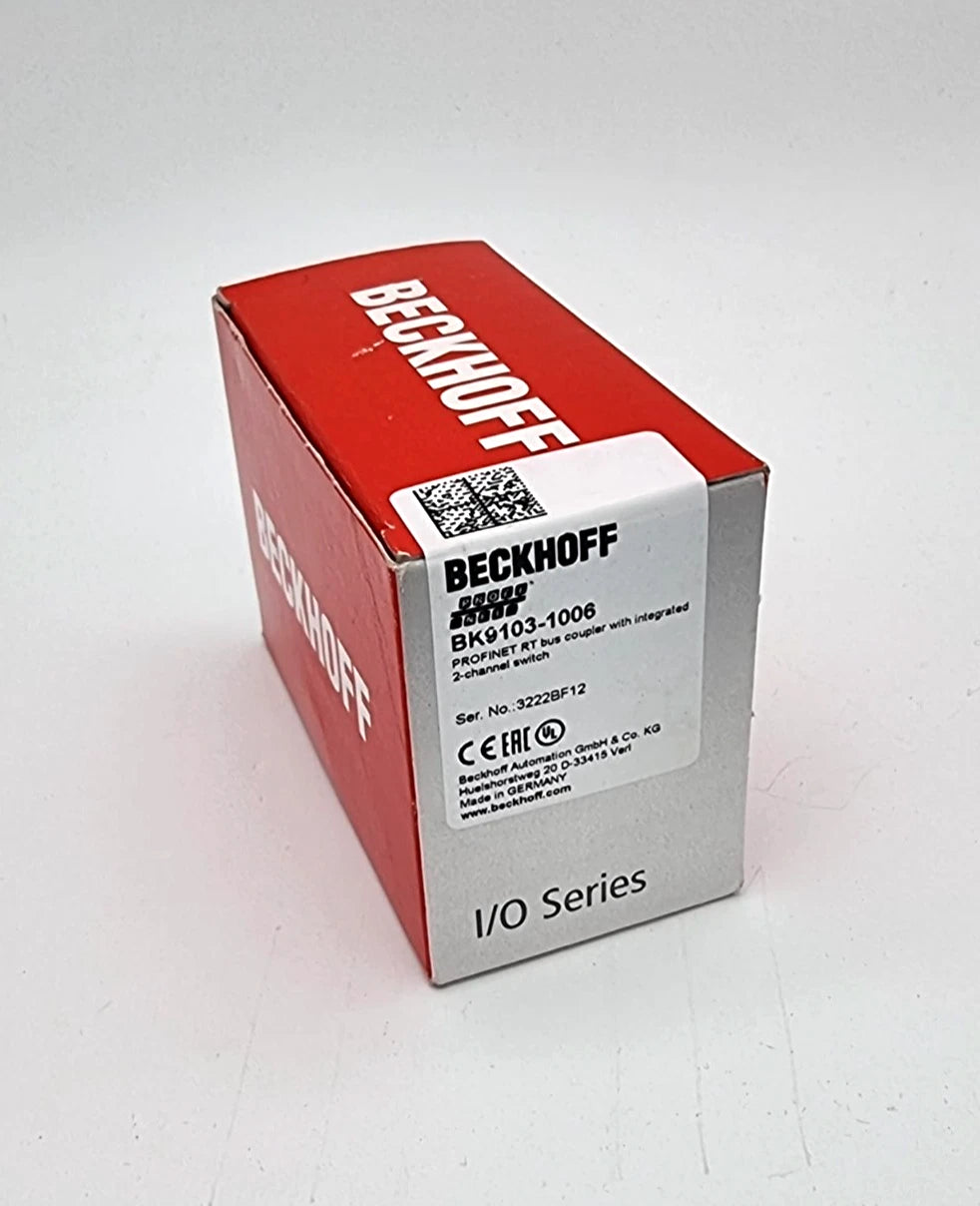 Beckhoff BK9103-1006 PROFINET-Buskoppler sealed in original packaging, new condition, with product label visible on box.