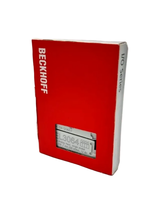 Beckhoff EL3064 EtherCAT-Klemme 4-Kanal-Analog-Eingang Spannung | sealed in original packaging, red and white box.