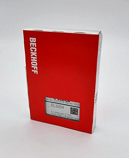 Beckhoff EL3204 EtherCAT-Klemme 4-Kanal-Analog-Eingang Temperatur RTD | sealed, in original packaging.
