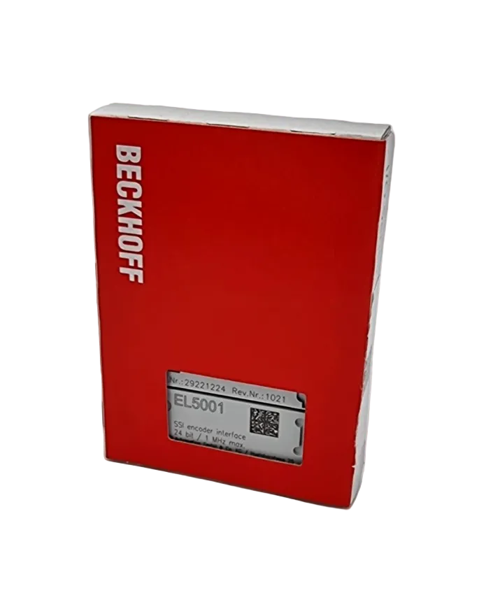 Beckhoff EL5001 EtherCAT-Klemme 1-Kanal-Encoder-Interface SSI | sealed in original packaging, featuring red and white box design.