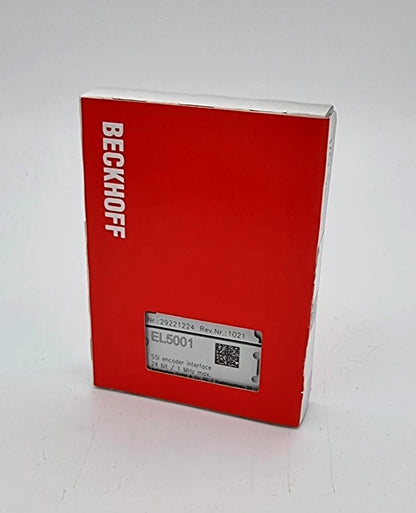 Beckhoff EL5001 EtherCAT-Klemme 1-Kanal-Encoder-Interface SSI | sealed in original packaging, featuring red and white box design.