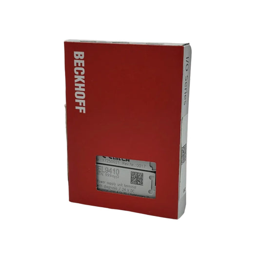 Beckhoff EL9410 ist eine Netzteilklemme zur Versorgung des E-Busses innerhalb eines EtherCAT-Klemmensystems.