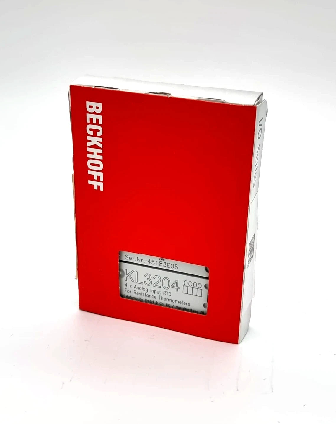 Beckhoff KL3204 Busklemme 4-Kanal-Analog-Eingang Temperatur RTD (Pt100) | sealed in red packaging