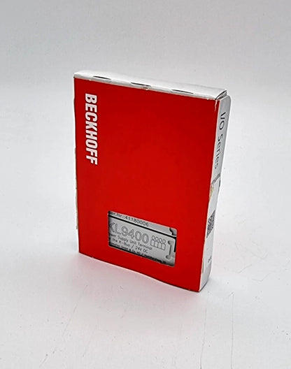 Sealed packaging of Beckhoff KL9400 Netzteilklemme zur K-Bus-Auffrischung, new and unopened.