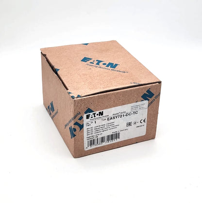 Box packaging of EATON Moeller 274121 EASY721-DC-TC Steuerrelais 24V DC, sealed, brand new.
