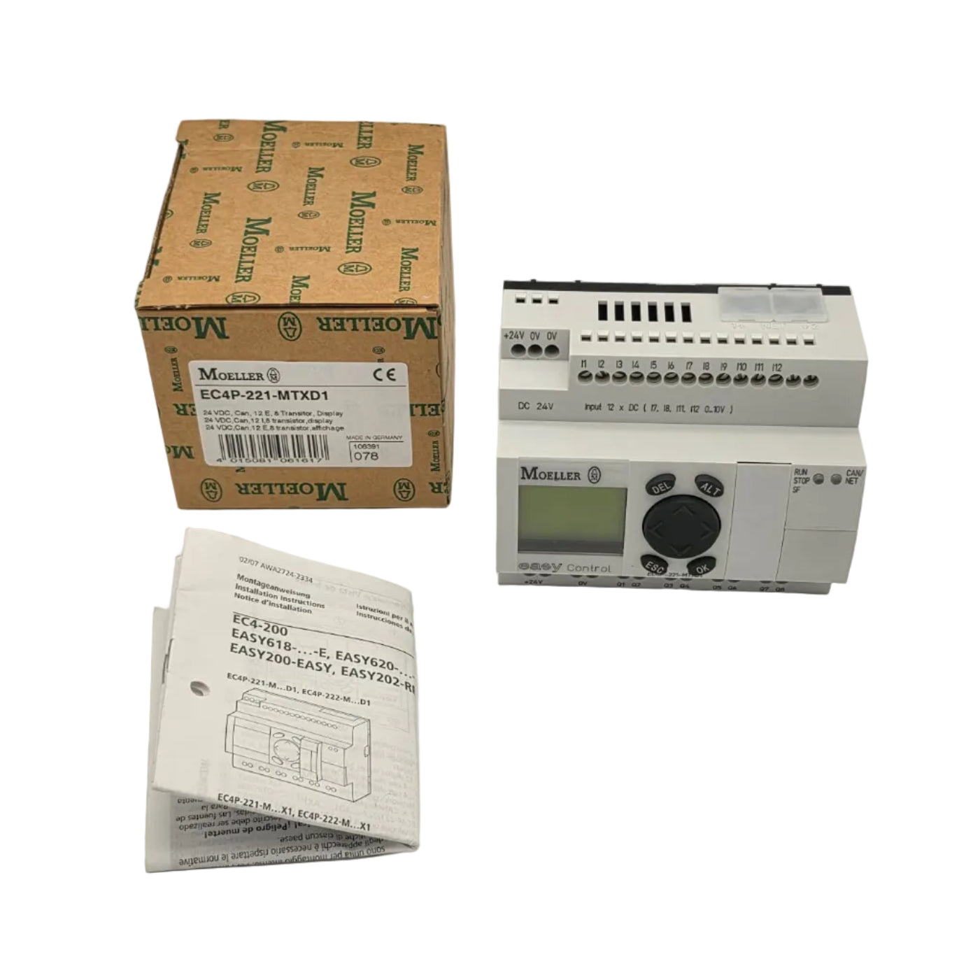 Eaton EC4P-221-MTXD1 (106391) ist eine leistungsstarke Kompakt-SPS aus der easyControl EC4P-Serie für industrielle Steuerungs- und Automatisierungsaufgaben.