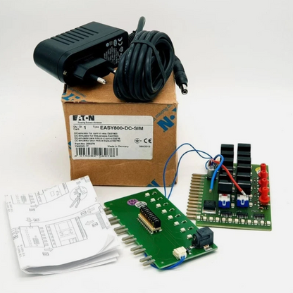 Eaton EASY800-DC-SIM Modul wird für die Simulation von Steuerungsprogrammen auf EASY800-DC Relais verwendet. Typische Anwendungen: Schulungen, Testumgebungen, Programmierung, Inbetriebnahme und Wartung.