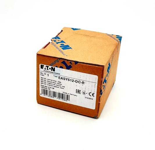 Eaton / Moeller 274108 EASY512-DC-R Steuerrelais 24V DC product packaging with label visible, new in original box.