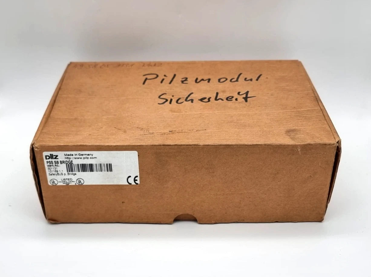 Pilz 301131 PSS SB BRIDGE sicheres BRIDGE-Modul in original box, new condition, model for fail-safe security control systems.