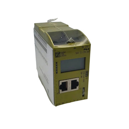 Pilz, 540140, SDD ES ETH mat, SDD ES ETH, Safety Device Diagnostics, SDD, Ethernet, Ethernet Modul, Diagnosemodul, Diagnostic Module, Sicherheitsdiagnose, Safety Diagnostics, Diagnosesystem, Gerätediagnose, Statusüberwachung, Fehlerdiagnose, Maschinensicherheit, Sicherheitstechnik, Pilz Safety, industrielle Kommunikation, Netzwerkdiagnose, Maschinenüberwachung, SPS, PLC, Maschinenbau, Industrieautomation, Automatisierungstechnik