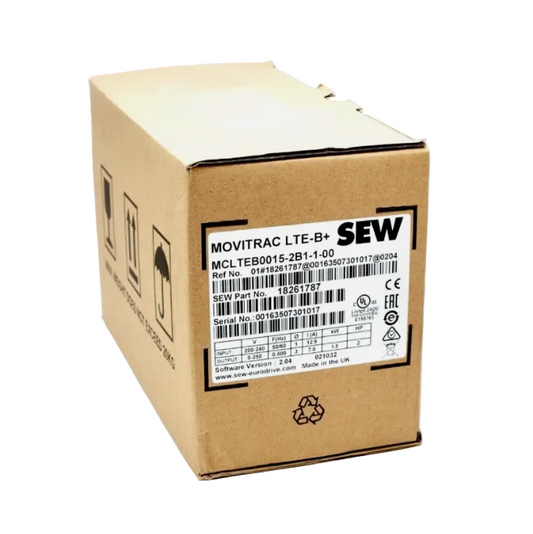 SEW Eurodrive Movitrac LTE-B+ MCLTEB0015-2B1-1-00 (18261787) eignet sich für einfache Antriebsanwendungen mit kleinen Drehstrommotoren. Typische Anwendungen: Pumpen, Lüfter, Fördertechnik, Verpackungsmaschinen, Werkstattmaschinen und allgemeine Automatisierungsaufgaben.