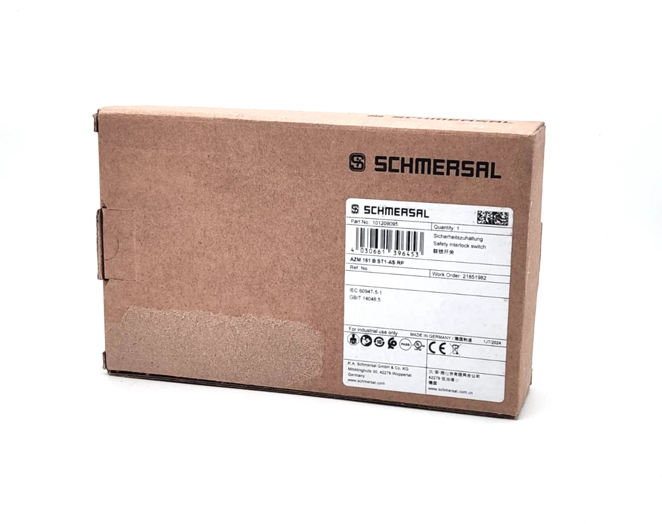 Schmersal 101209095 AZM 161 B ST1-AS RP Sicherheitszuhalter AZM161BST1-ASRP in original packaging, new condition