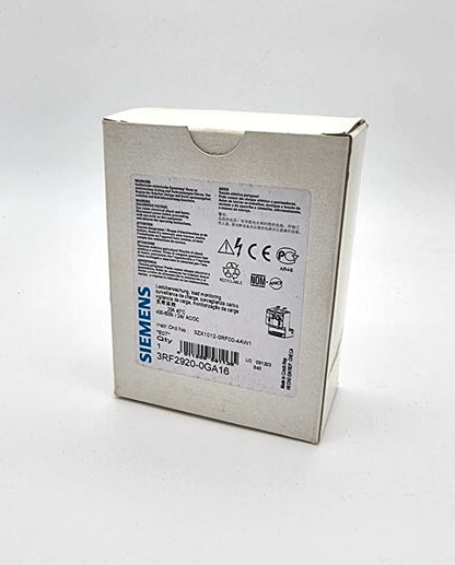 Siemens 3RF2920-0GA16 Lastüberwachung 20A 40C 400-600V/24V AC/DC box packaging detail