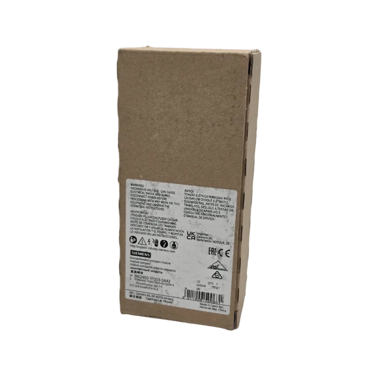 Siemens AS-i Kompaktmodul K60 3RK2400-1FQ03-0AA3 ist ein robustes digitales Feldmodul für AS-Interface Netzwerke mit Schutzart IP67.