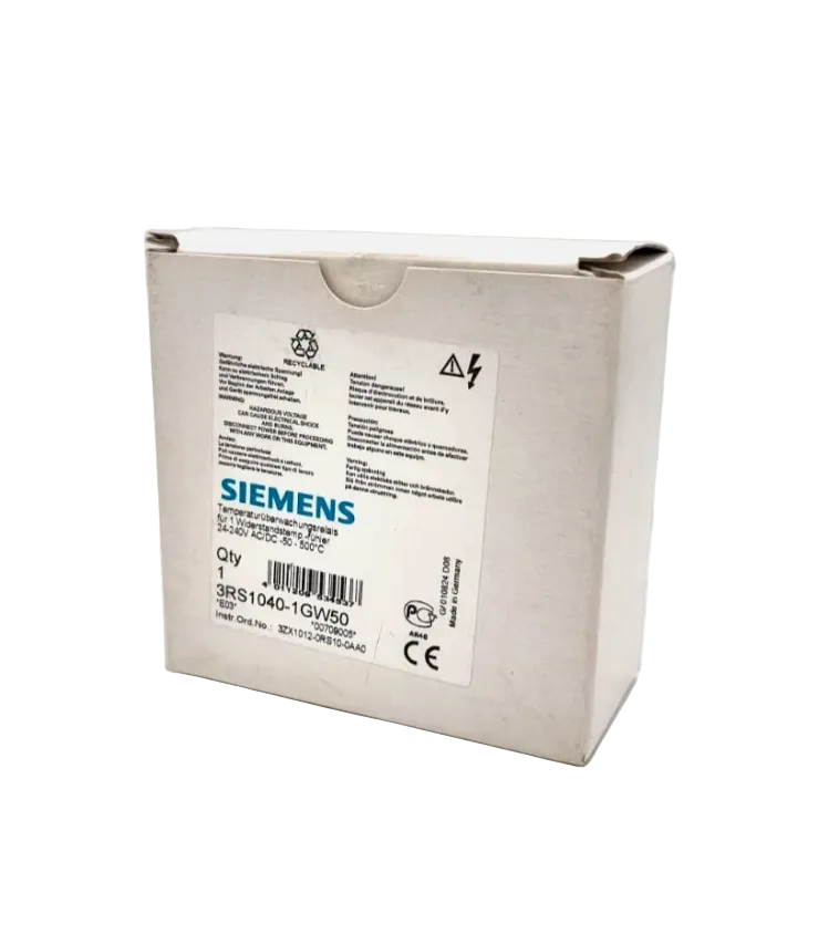 Siemens 3RS1040-1GW50 Temperaturüberwachungsrelais -50 °C bis 500 °C AC/DC Verpackung