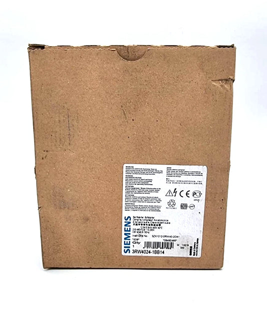 Packaging box of Siemens 3RW4024-1BB14 SIRIUS Sanftstarter 12,5A 480V 110-230V