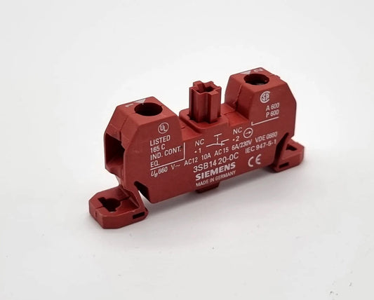 Siemens 3SB1420-0C Schaltelement Bodenbefestigung 1OE contact module with opener contact, SIRIUS ACT, new condition, red