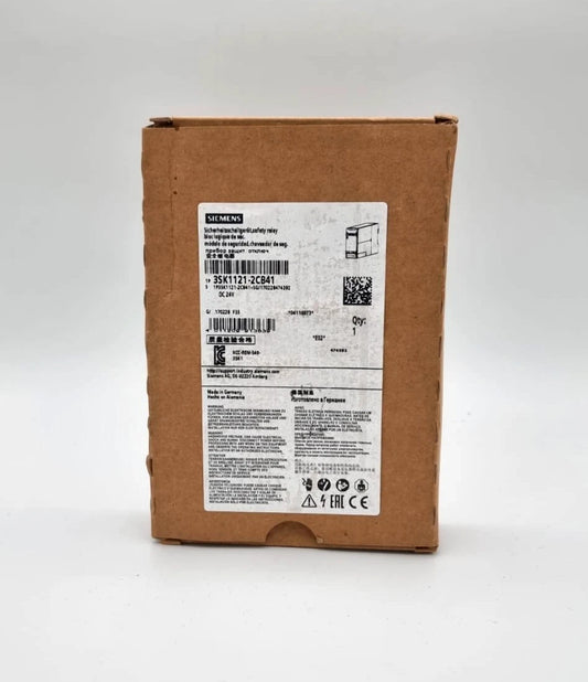 Siemens 3SK1121-2CB41 SIRIUS Sicherheitsschaltgerät Us = 24 V DC in original packaging, brown box with label
