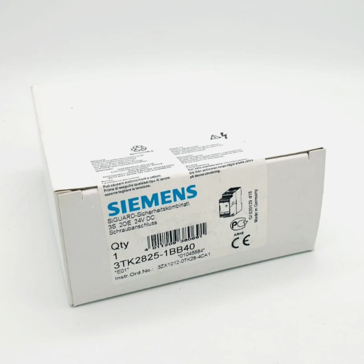 Siemens SIRIUS 3TK2825-1BB40 Sicherheitsschaltgerät ist für den Einsatz in Maschinenbau, Anlagenautomatisierung, Fertigung und Prozessindustrie vorgesehen.