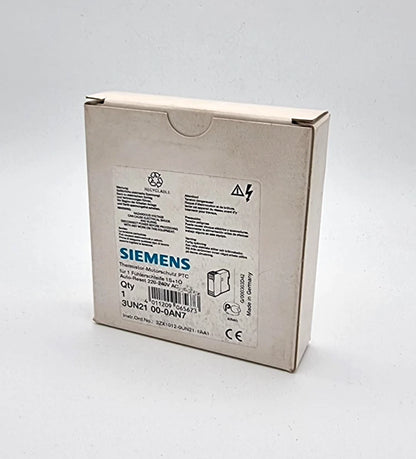 Siemens 3UN2100-0AN7 Kaltleiter-Auslösegerät 1S+1OE AC 220...240V packaging box, new and sealed, part of the SIRIUS 3UN2 series.