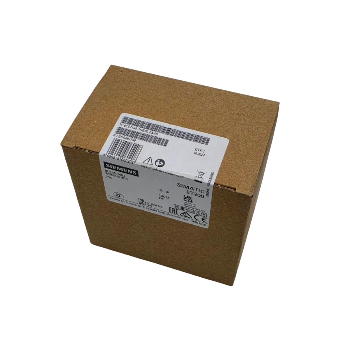 Siemens, 6ES7195-7HB00-0XA0, SIMATIC DP, SIMATIC ET 200M, ET 200M, ET200M, Busmodul, Bus Module, Peripheriebaugruppe, dezentrale Peripherie, S7-300, Hot Swap, Hot Swapping, Ziehen und Stecken, 40mm, SPS, PLC, Prozessautomation, Steuerungstechnik, Maschinenbau, Industrieautomation, Automatisierungstechnik
