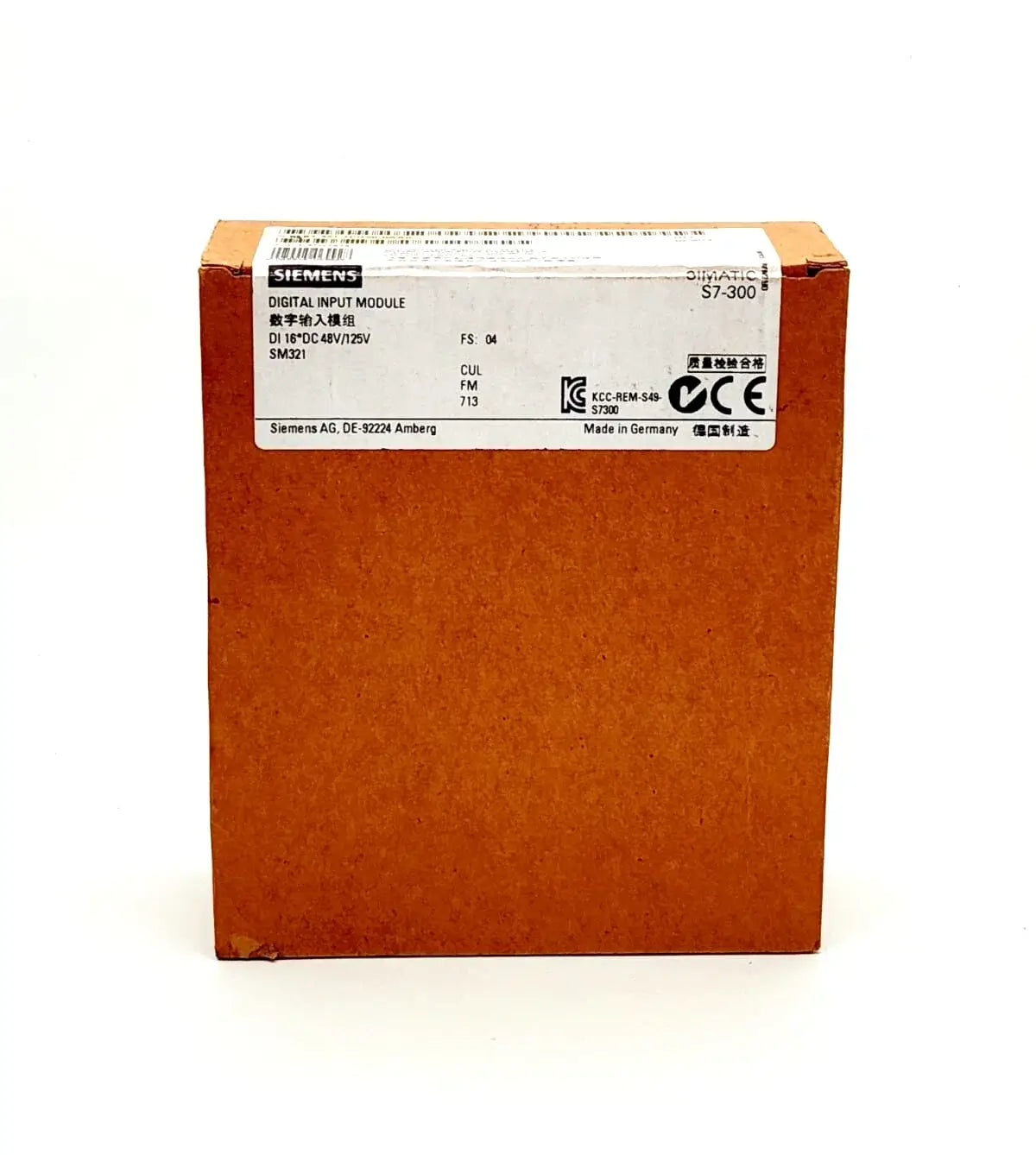 Siemens 6ES7321-1CH20-0AA0 SIMATIC S7-300 Digitaleingabe SM 321 sealed box front view