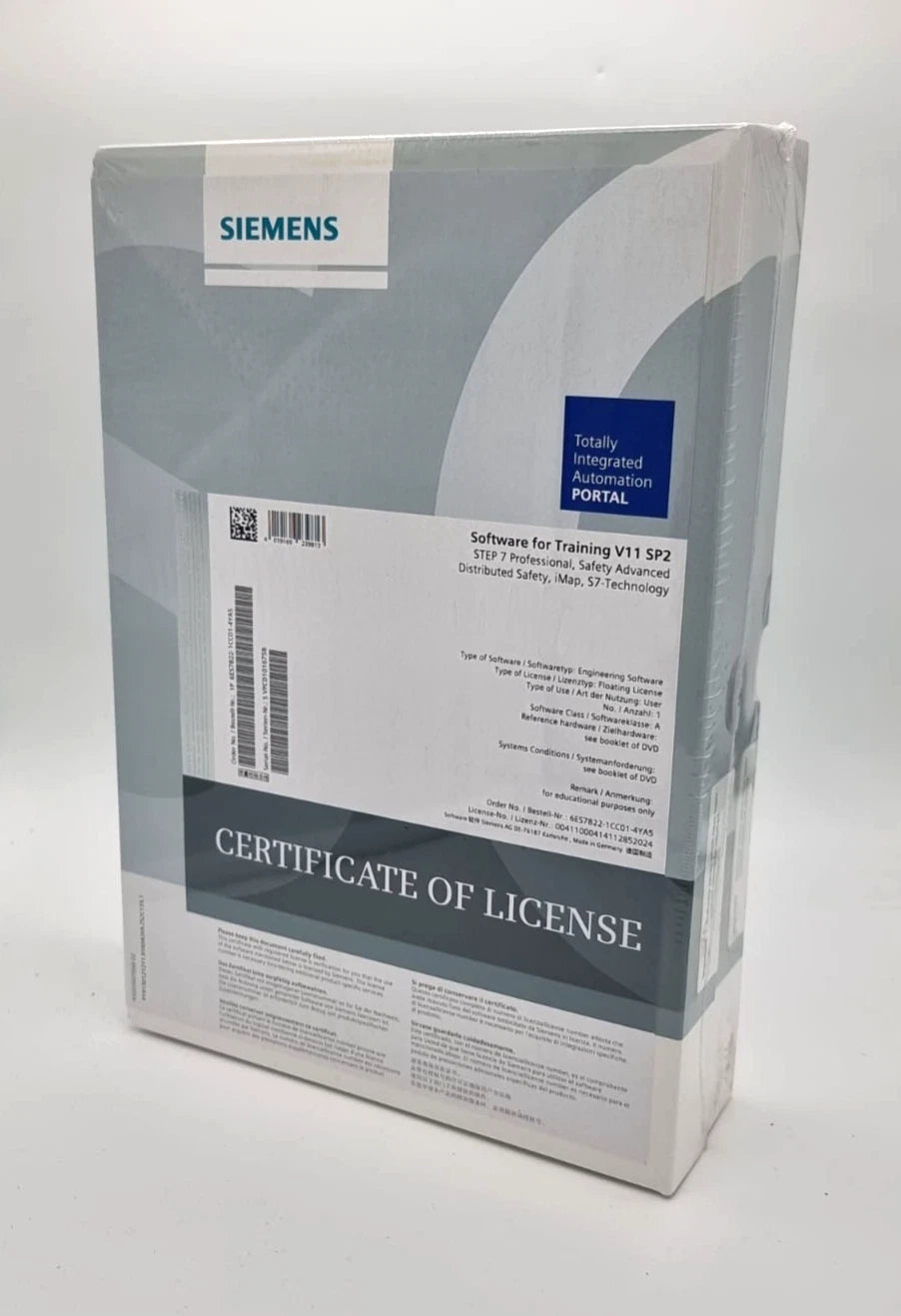 Siemens 6ES7822-1CC01-4YA5 SIMATIC STEP 7 Professional V11 Training software sealed packaging with license certificate