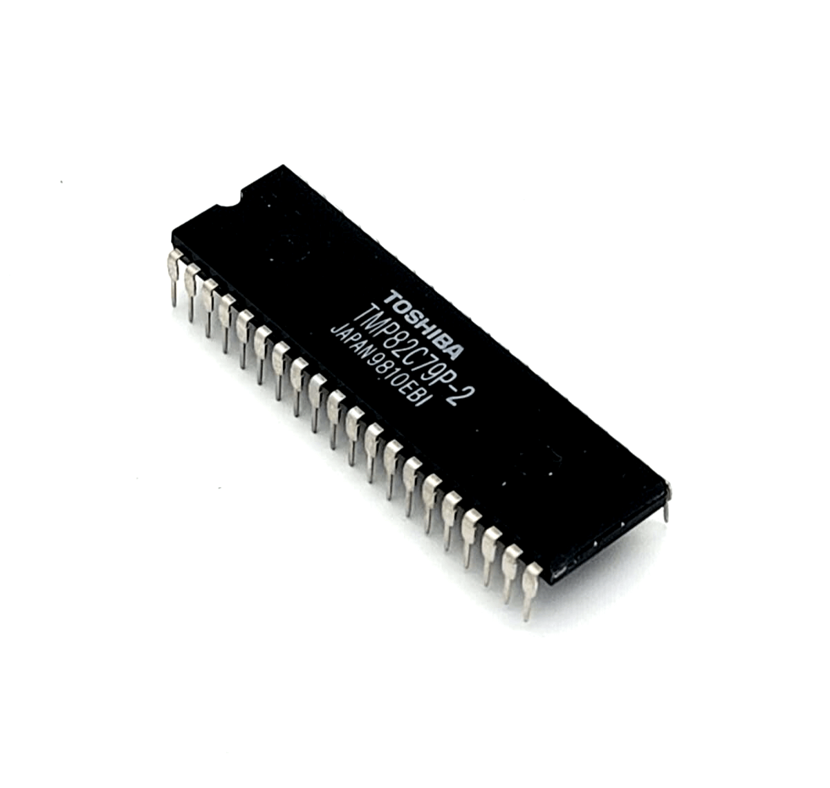 Toshiba TMP82C79P-2 Integrated Circuits DIP40 microprocessor from Japan, black with pins.