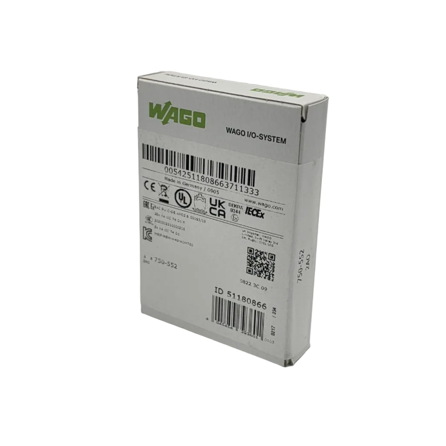 WAGO 750-552 ist ein 2-Kanal-Analogausgangsmodul zur Ausgabe von Stromsignalen im Bereich von 0 bis 20 mA.