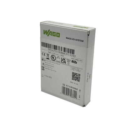 WAGO 750-552 ist ein 2-Kanal-Analogausgangsmodul zur Ausgabe von Stromsignalen im Bereich von 0 bis 20 mA.