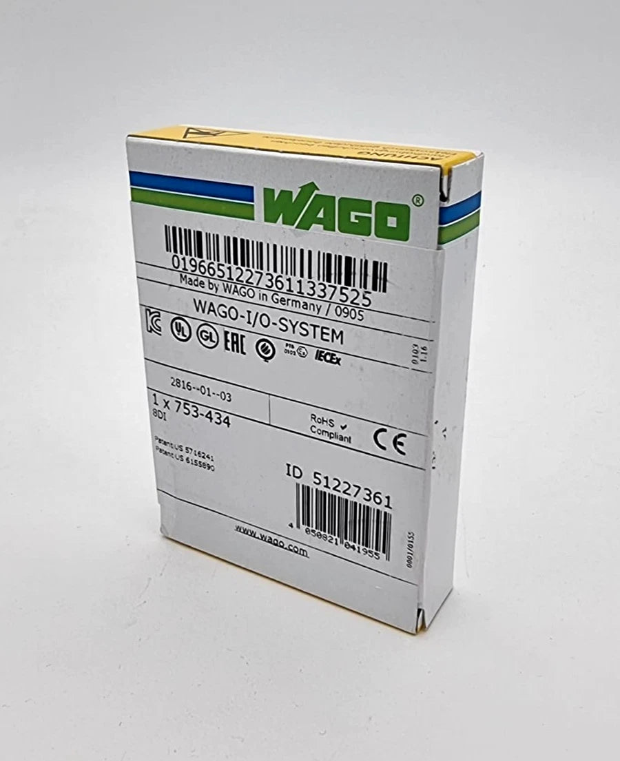 Packaging of Wago 753-434 DC 5/12 V 0,2 ms 8-Kanal-Digitaleingang sealed