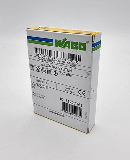 Packaging of Wago 753-434 DC 5/12 V 0,2 ms 8-Kanal-Digitaleingang sealed