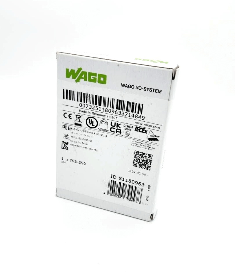 Box of Wago 753-550 2-Kanal-Analogausgang DC 0 … 10 V | sealed, new and unopened.