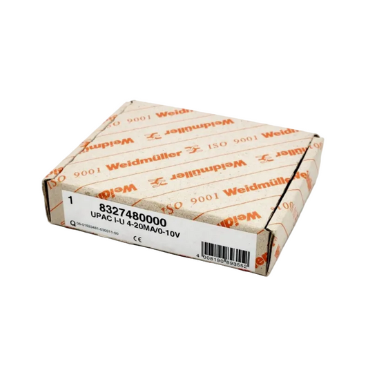 Weidmüller 8327480000 UPAC Analog-Isolator UPAC I-U 2-20MA/0-10V 832748 in original packaging.
