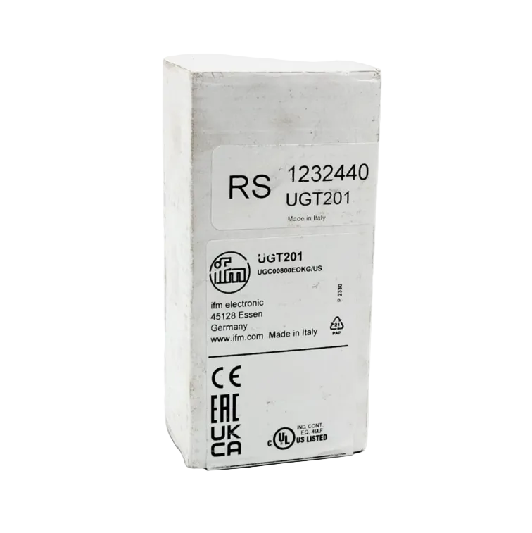 ifm UGT201 Ultraschallsensor UGC00800EOKG/US packaging box with label and product details