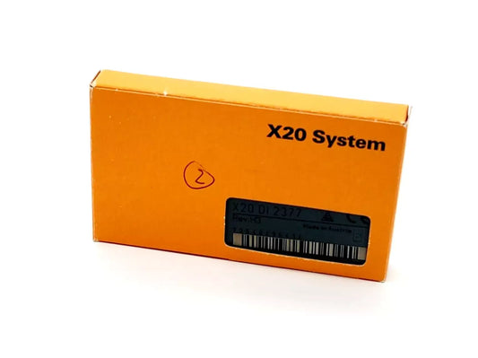 B&R X20DI2377 digital input module box for precision applications with 24 VDC, 2 digital inputs, and advanced functions.