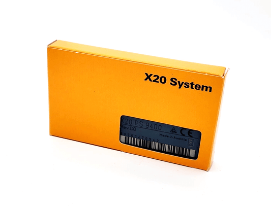 B&R X20PS9400 power module for bus controller, 24 VDC, X20 system packaging, with RS232 service interface.