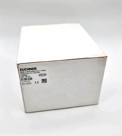 Euchner 110545 MGB-L2-APA-AA6A1-S3-L-110545 Zuhaltemodul in original packaging showing product label and specifications.