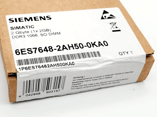 Siemens 6ES7648-2AH50-0KA0 SIMATIC PC 2GB DDR3 1066 SO DIMM memory expansion packaging