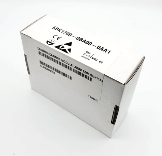 Box of Siemens 6BK1700-0BA00-0AA1 communications module LOGO! EIB interface for automation systems.